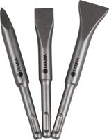 Ivana beitelset - SDS-Plus - 3-delig - 140 mm lang, Punt, Plat 20 mm, Spade 30 mm - thumbnail