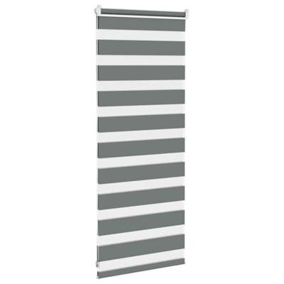VidaXL Zebra rolgordijn 65x100 cm stofbreedte 60,9 cm donkergrijs