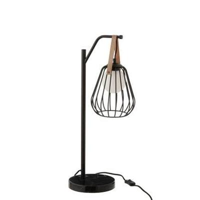 J-Line - Tafellamp Ignes Staal|marmer Zwart - 28x20x63.5cm