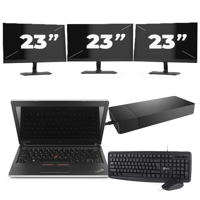 HP Envy notebook 13 - Intel Core i5-7e Generatie - 13 inch - 8GB RAM - 256GB SSD - Windows 11 Home + 3x 23 inch Monitor - thumbnail