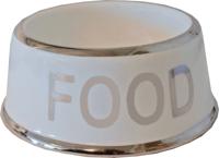 Hondeneetbak wit/zilver Food 18 cm Eet-en-drinkbakken-hond Gebr. de Boon - Gebr de boon - thumbnail
