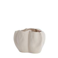 Light & Living Vaas 'Sanguli' Keramiek, 22cm, kleur Crème - thumbnail