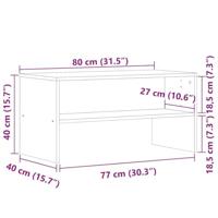 Tv-meubel 80x40x40 cm bewerkt hout oud houtkleurig - thumbnail