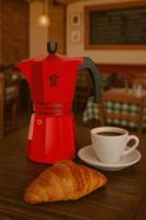 Italiaans koffiezetapparaat - PEZZETTI - ITALEXPRESS - Aluminium - 6 kopjes - Rood - thumbnail