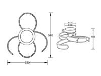 Trio Moderne plafondlampFrancis Ø 54cm - 671310142 - thumbnail