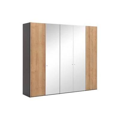 Goossens Kledingkast Easy Storage Ddk, Kledingkast 253 cm breed, 220 cm hoog, 2x draaideur en 3x spiegel draaideur midden Goossens Kledingkast Easy Storage Ddk, Kledingkast 253 cm breed, 220 cm hoog, 2x draaideur en 3x spiegel draaideur midden