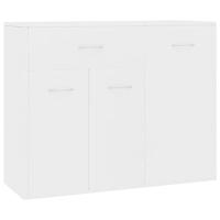 Dressoir 88x30x70 cm bewerkt hout wit - thumbnail