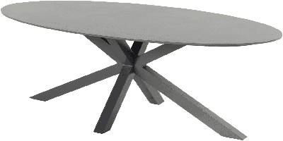 Hartman Ovale Tuintafel 'Xander' Keramiek, 220 x 120cm, kleur Antraciet