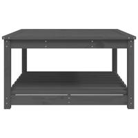 Tuintafel 82,5x82,5x45 cm massief grenenhout grijs - thumbnail