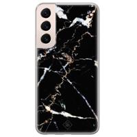 Samsung Galaxy S22 Plus siliconen hoesje - Marmer zwart - thumbnail