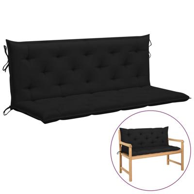 VidaXL Tuinbankkussen 150x(50+50)x7 cm oxford stof zwart