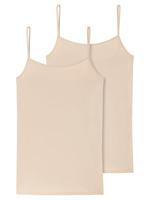 2-Pack dames spaghetti hemdjes - Organic 95/5 - Basics - Dames singlets met spaghetti bandjes - Biologisch katoen - thumbnail