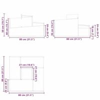 Tuin Bloempot Wit 80 x 80 x 50 cm Koudgewalst staal - thumbnail
