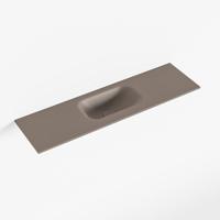MONDIAZ EDEN Smoke solid surface inleg wastafel voor toiletmeubel 80cm. Positie wasbak midden - thumbnail