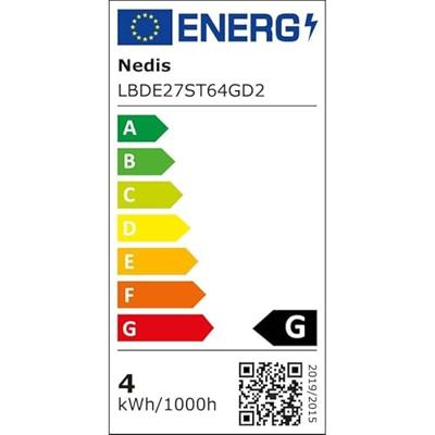 Nedis LBDE27ST64GD2 Led-filamentlamp E27 St64 3.8 W 250 Lm 2100 K Extra Warm Wit Aantal Lampen In Verpakking: 1 Stuks