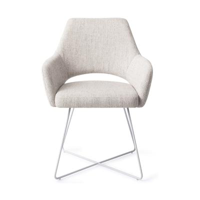 Jesper Home Eetkamerstoel 'Yanai' Cross White, kleur Pigeon