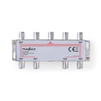 Nedis SSPL800ME Catv F-splitter Max 11 Db Versterking 5 - 1000 Mhz 8 Uitgangen - thumbnail