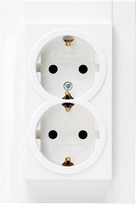 Enzo Kopp hk07 pure mat wit inbouw stopcontact ra dubbel - 4624120 Enzo Kopp hk07 pure mat wit inbouw stopcontact ra dubbel - 4624120