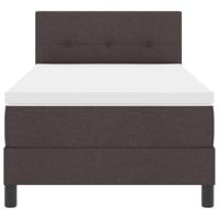 Boxspringbed met matras met matras Donkerbruin 90 x 190 cm Stof - thumbnail