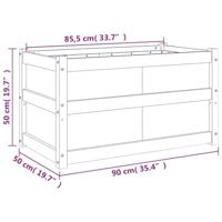 Plantenbak 90x50x50 cm massief douglashout - thumbnail