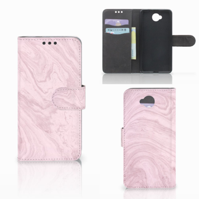 Microsoft Lumia 650 | Bookcase | Marble Pink - Origineel Cadeau Vriendin