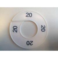 Maatring 9cm wit/zwart 20 - thumbnail