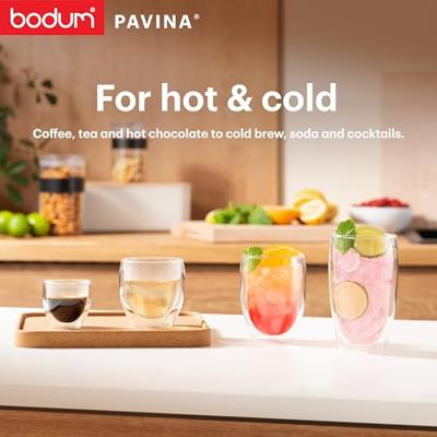 Bodum Dubbelwandige koffie- / theeglazen Pavina - gepatenteerd ventiel - 320 ml - 2 stuks