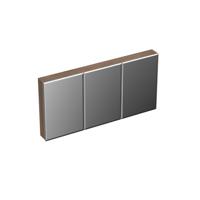 Spiegelkast Forzalaqua Uni 140x68.5x12.5 Cm 3 Deuren Tweezijdig Spiegel Eiken Havanna - thumbnail