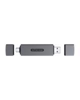 Sitecom USB-A + USB-C Stick Card Reader with USB port - thumbnail