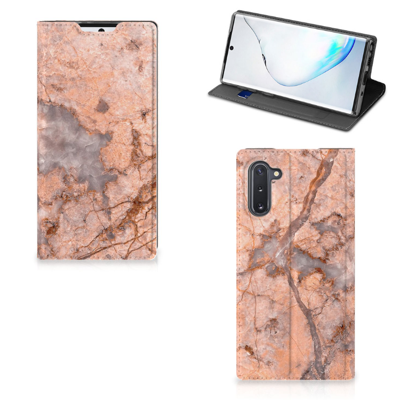 Samsung Galaxy Note 10 | Standcase | Marmer Oranje Samsung Galaxy Note 10 | Standcase | Marmer Oranje
