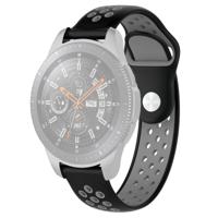 Dubbele kleur polsband horloge band voor Galaxy Watch 46mm (zwart grijs) - thumbnail