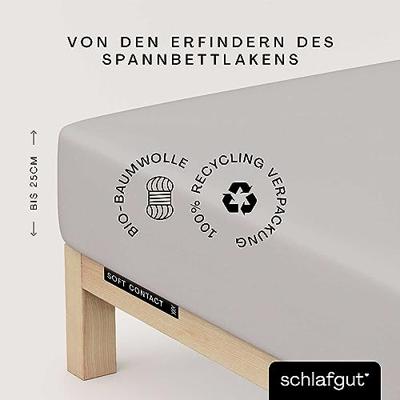 Schlafgut Schlafgut Soft Contact Jersey Flanel Hoeslaken L - 140x200 - 160x200 511 Grey Light