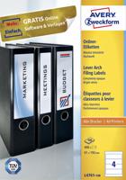 Rugetiket Avery Zweckform breed 61x192mm zelfklevend wit 100 vel - thumbnail