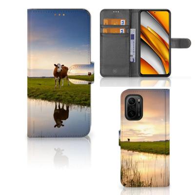 Poco F3 | Xiaomi Mi 11i | Telefoonhoesje | Met pasjeshouder | Koe