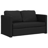 Slaapbank vloermodel 2-in-1 112x174x55 cm kunstleer zwart - thumbnail