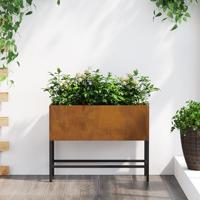 VidaXL Verhoogde tuin plantbak roestig 60 x 26 x 45 cm cortenstaal - thumbnail