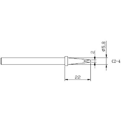 TOOLCRAFT Soldeerpunt Potloodvorm Lengte soldeerpunt: 76.5 mm Inhoud: 1 stuk(s)