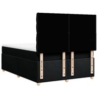 Boxspring met matras stof zwart 140x200 cm - thumbnail