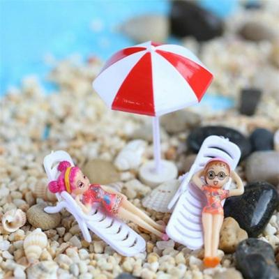 2 stuks miniatuur zon paraplu DIY Home Tuin Decoratie cute paraplu tabel ornament ambachten grootte: L (rood)