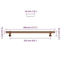 Handvatten 5 st 224 mm roestvrij staal bronskleurig - thumbnail