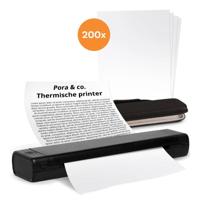 Pora&co Thermische A4 printer, zwart - thumbnail