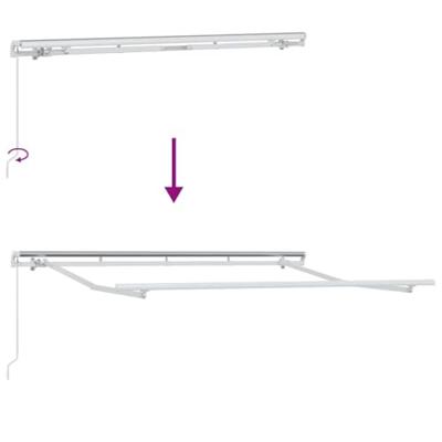 VidaXL Inklapbaar zonnescherm multikleur 350 x 200 cm stof VidaXL Inklapbaar zonnescherm multikleur 350 x 200 cm stof
