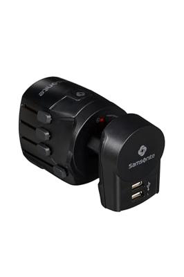 WORLD ADAPTOR PRO 3-P+USB Black