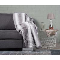 Plaid Konijnenbontlook 150x200 cm Grijs - thumbnail