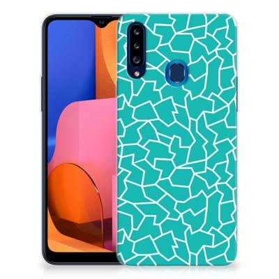 Samsung Galaxy A20s | Hoesje maken | Cracks Blue