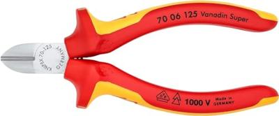 Knipex Zijsnijtang verchroomd ge‹soleerd met meer-componentengrepen, VDE-getest 125 mm - 7006125