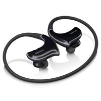 Lenco BTX-750 Bluetooth Sport Headset met MP3-speler 8 GB Bluetooth 5.0 IPX4 Spatwaterdicht Micro SD-kaartlezer Zwart - thumbnail