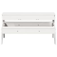 Picknicktafel met zandbak voor kinderen massief grenenhout wit - thumbnail