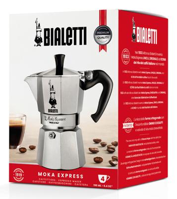 Bialetti Percolator Moka Express 4 Kops