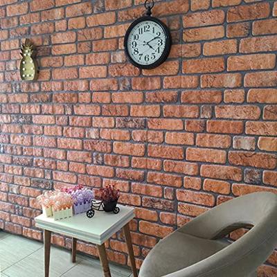 10 st Wandpanelen 3D terracottakleurige baksteen EPS